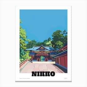 Nikko Toshogu Shrine 3 Colourful Illustration Poster Canvas Print