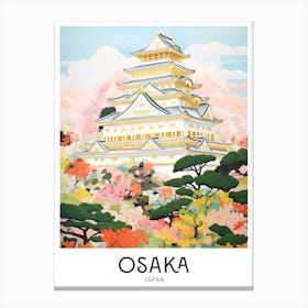 Osaka, Japan Maximalist Travel Poster Vibrant Colour 1 Canvas Print