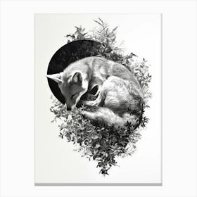 Fox In The Forest Canvas Print