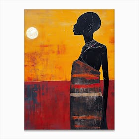 The African Woman; A Boho Depiction Canvas Print