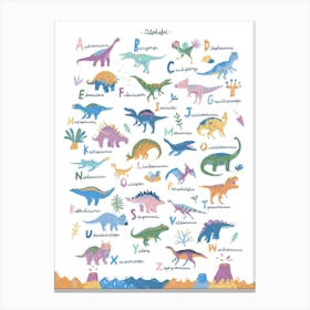 Abc Dinosaurus Canvas Print
