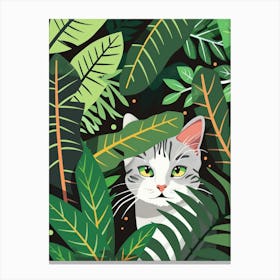 Cat In The Jungle 26 Canvas Print