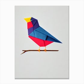 Sparrow Origami Bird Canvas Print