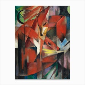 Franz Marc 1913 Foxes ~ High Definition | German Cubism Abstract Impressionism Canvas Print