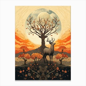 Deer In The Forest 1 Canvas Print