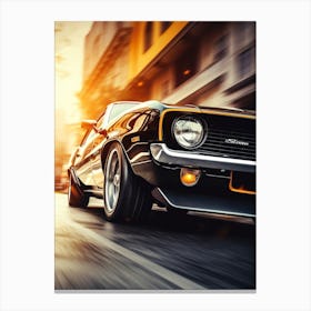 American Muscle Car In The City 013 Canvas Print