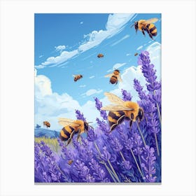 Andrena Bee Storybook Illustration 18 Canvas Print