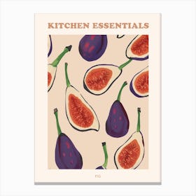 Fig Pattern Illustration 2 Poster Canvas Print