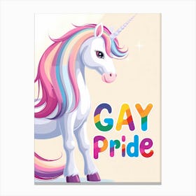 Radiant Pride: The Unicorn of Diversity Gay Pride Canvas Print