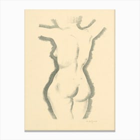 Study Of The Female Nude, Mikuláš Galanda Canvas Print