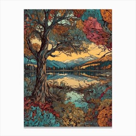 Autumn Tree Painting Canvas Print