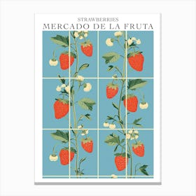 Mercado De La Fruta Strawberries Illustration 5 Poster Canvas Print