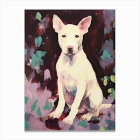 A Bulldog Dog Painting, Impressionist 2 Canvas Print
