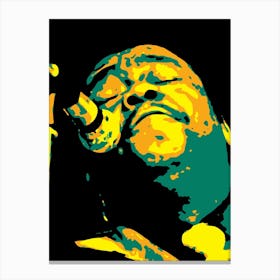 Fats Domino Music Pianist Legend in Pop Art 2 Canvas Print