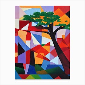 Cedar Tree Cubist 2 Canvas Print