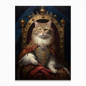 Cat In Royal Clothes 2 Canvas Print