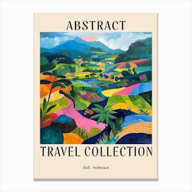 Abstract Travel Collection Poster Bali Indonesia 4 Canvas Print