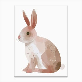 Blanc De Hotot Rabbit Kids Illustration 3 Canvas Print