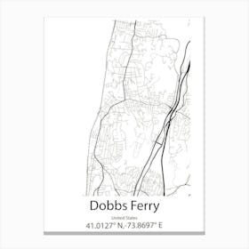 Dobbs Ferry,United States Minimalist Map Canvas Print