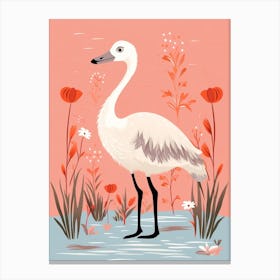 Baby Animal Illustration  Flamingo Canvas Print
