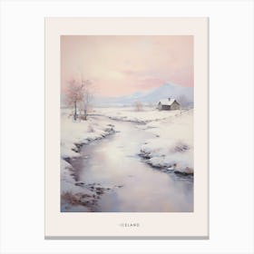 Dreamy Winter Painting Poster Iceland 2 Canvas Print