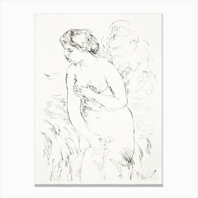 Standing Bather, Down To The Knees, Pierre Auguste Renoir Canvas Print