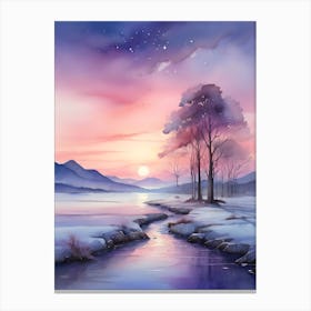 Winter Landscape Painting . 2 1 Canvas Print