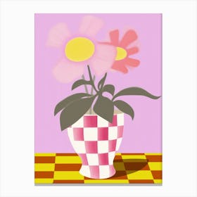 Pansies Flower Vase 2 Canvas Print