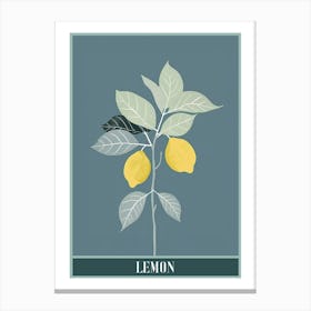 Lemon Tree Flat Illustration 5 Poster Canvas Print