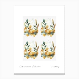 Cute Animals Collection Duckling 3 Canvas Print