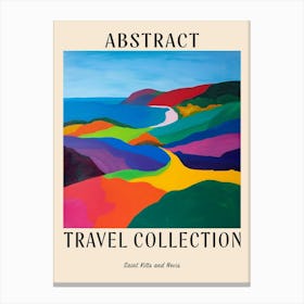 Abstract Travel Collection Poster Saint Kitts And Nevis 2 Canvas Print