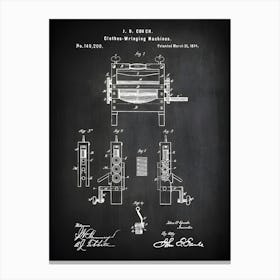 Washing Wringer Laundry Decor Clothes Wringer Laundry Decor Laundry Wall Art Home Decor Patent Print Laundry Room Patent Hl2001 Canvas Print