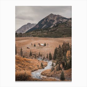 Cabin In Clearing Canvas Print