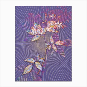 Geometric Hudson Rosehip Mosaic Botanical Art on Veri Peri n.0083 Canvas Print