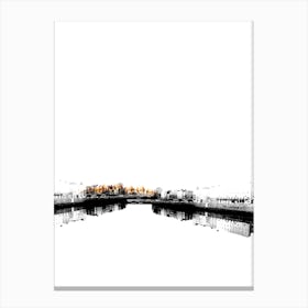 Black And White Cityscape Art Print Canvas Print