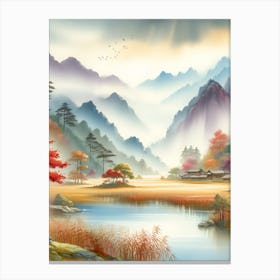 Watercolor Vibrant Country 10 Canvas Print