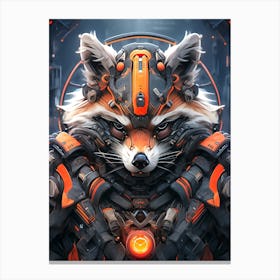 Futuristic Raccoon Canvas Print