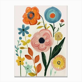 Painted Florals Ranunculus 3 Canvas Print