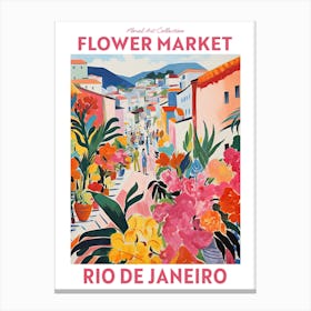 Rio De Janeiro Brazil Flower Market Floral Art Print Travel Print Plant Art Modern Style Canvas Print