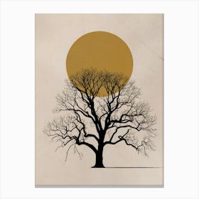 Golden Horizon, minimalist-inspired Illustration! Canvas Print