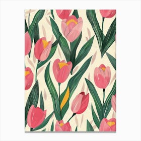 Pink Tulips 4 Canvas Print