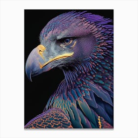 Vulture Pointillism Bird Canvas Print
