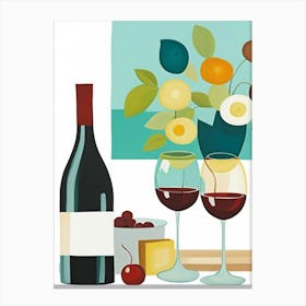 Wine And Cheese Canvas Print