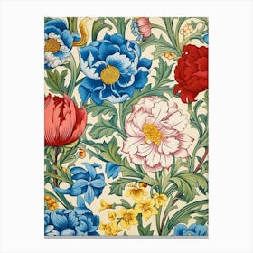 William Morris Floral Wallpaper 6 Canvas Print