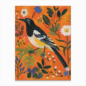 Spring Birds Magpie 5 Canvas Print