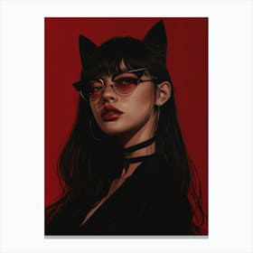 Cat Girl 1 Canvas Print