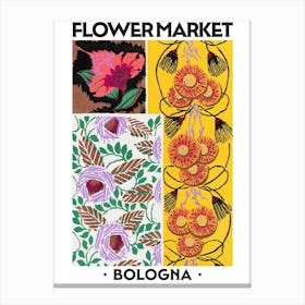 Flower Market Bologna Eugene Seguy Vintage Botanical Canvas Print