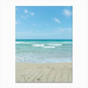 Sicily, Italy - Travel Photography "By The Seashore" Minimalist Beach Photo Canvas Print