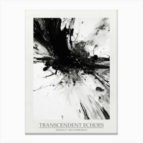 Transcendent Echoes Abstract Black And White 8 Poster Canvas Print