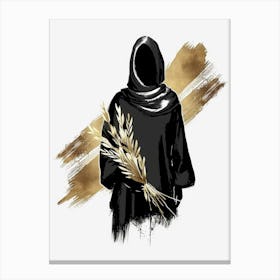 Woman Holding Wheat 1 Canvas Print